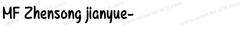 MF Zhensong jianyue字体转换